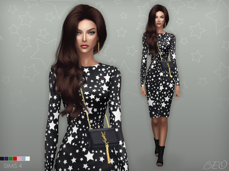Dress - Stars for The Sims 4 by BEO (2)